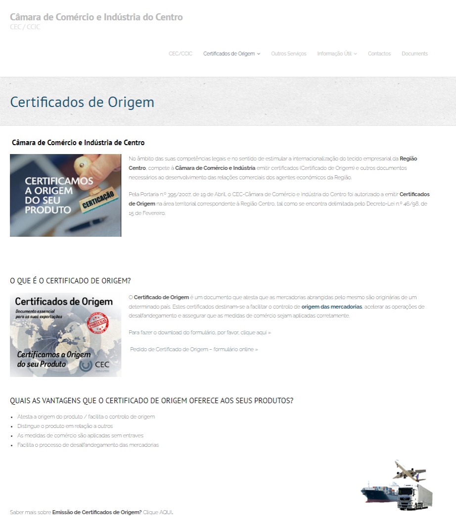 CCIC - Certificacao Origem